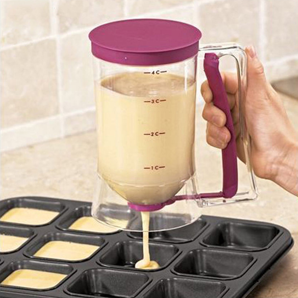 Kitchen.Baking Labels - 900ml Batter Dispenser Kitchen Tool Pancake