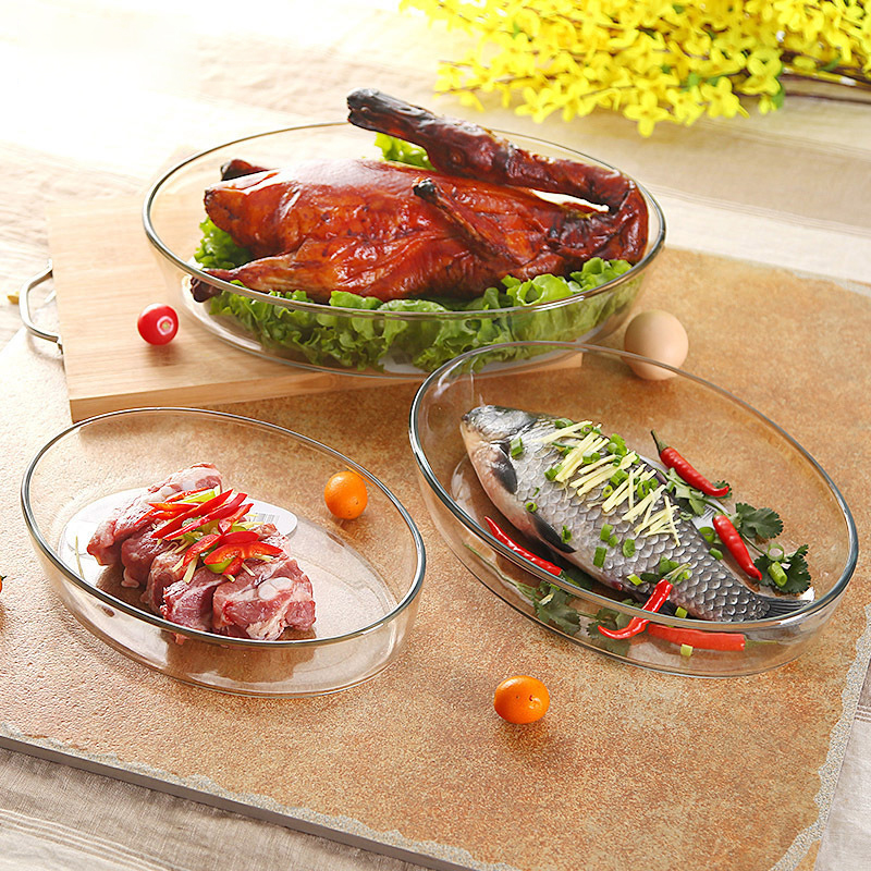 Kitchen Glass Baking Set - Hxglass Kitchen Products 1.0L-3.5L Clear Rectangular