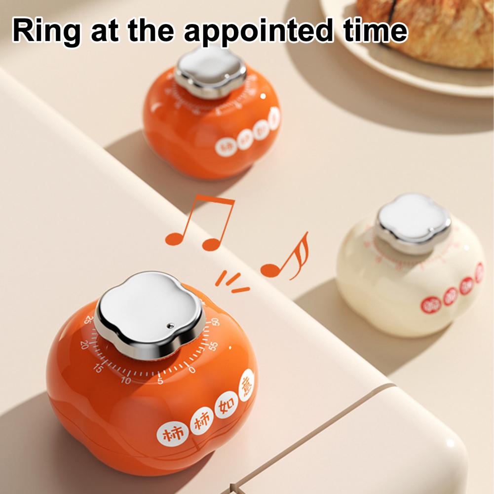 Baking Kitchen Hourly - Persimmon Shape Mechanical Kitchen Timer with