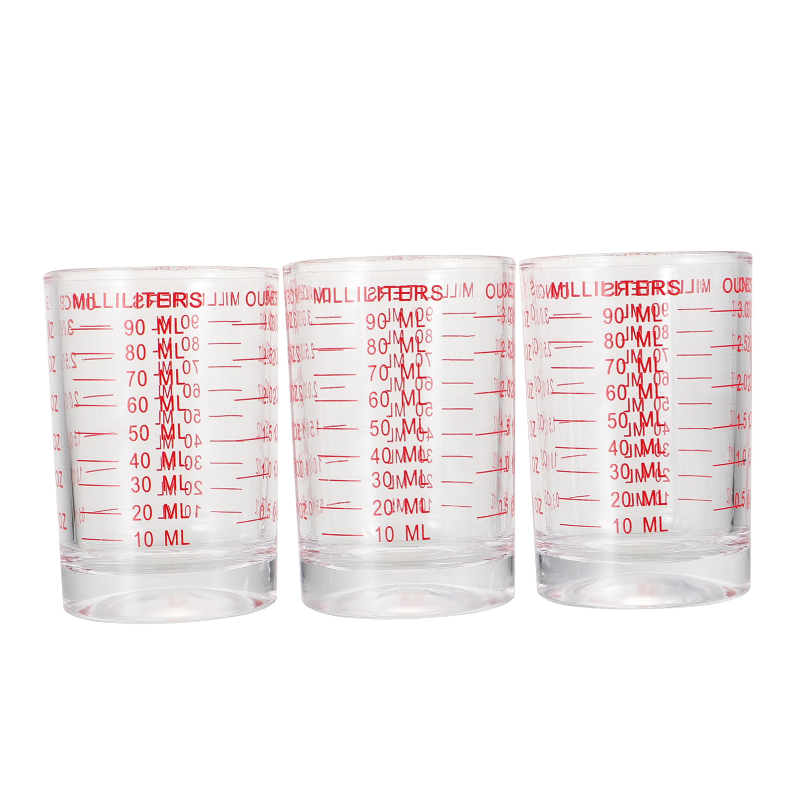 Kitchen Baking Area - 3Pcs Reusable Glass Measuring Cups with