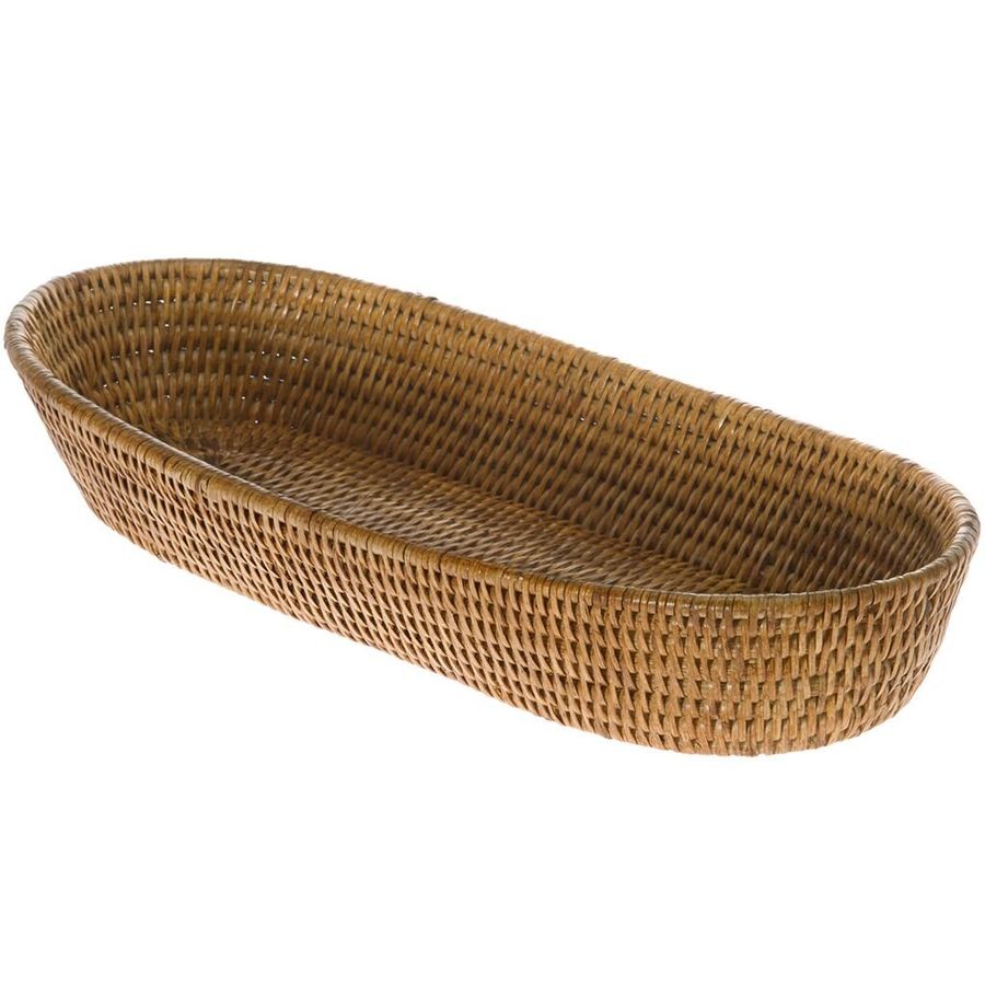 Kitchen Baking Storage - La Jolla Bread Basket Woven Rattan