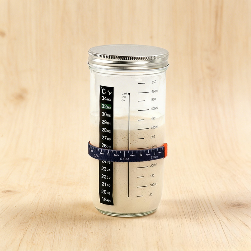 Kitchen Glass Baking Set - Food Storage Jar Kit Sourdough Starter