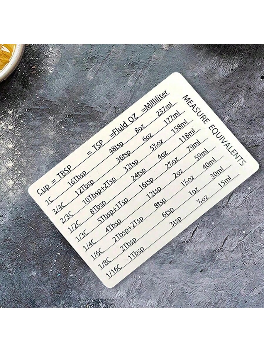 Kitchen Baking Conversion Chart - 1pc Kitchen Conversion Chart Refrigerator Magnet