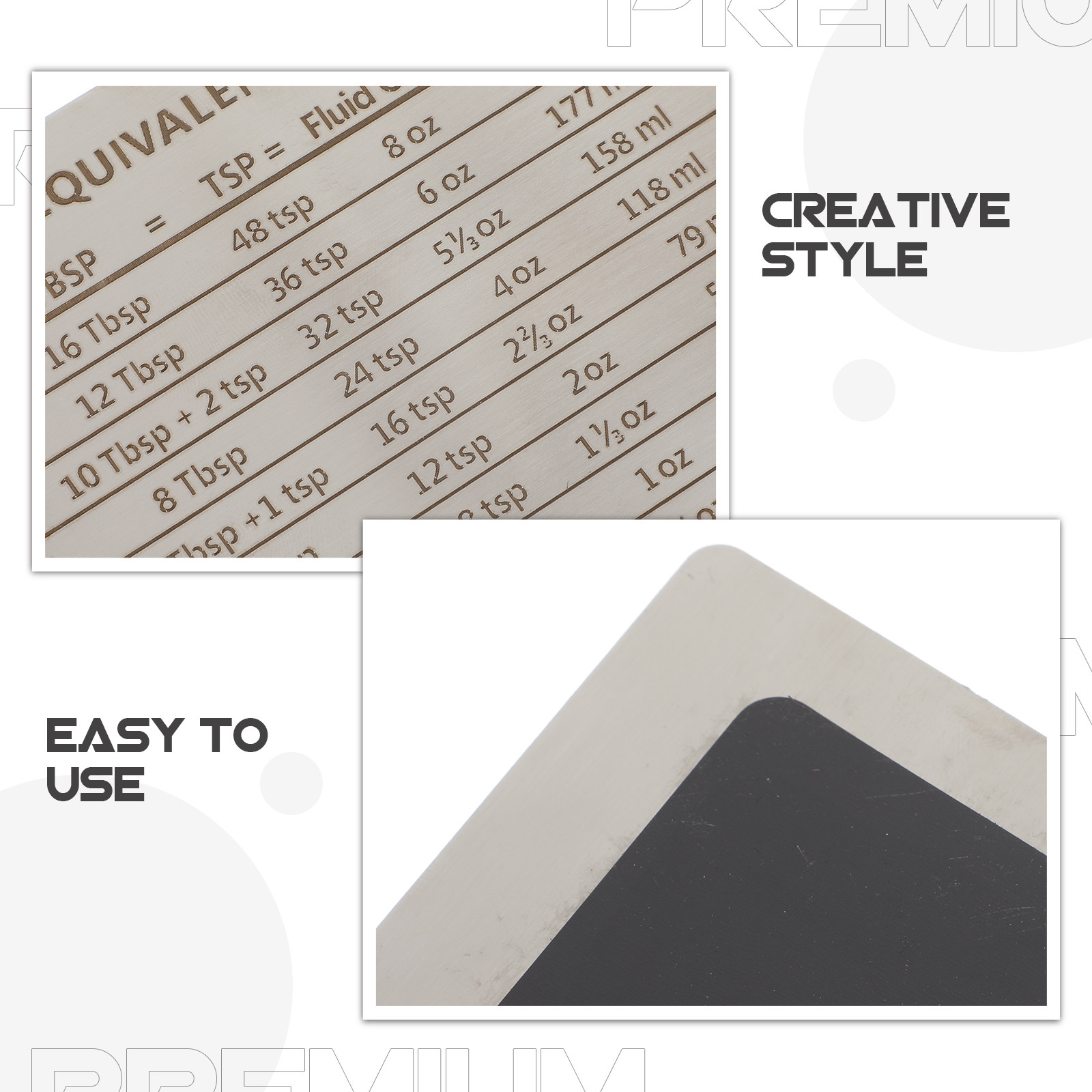 Stainless Steel Baking Convers - Kitchen Baking Conversion Chart avis et prix
