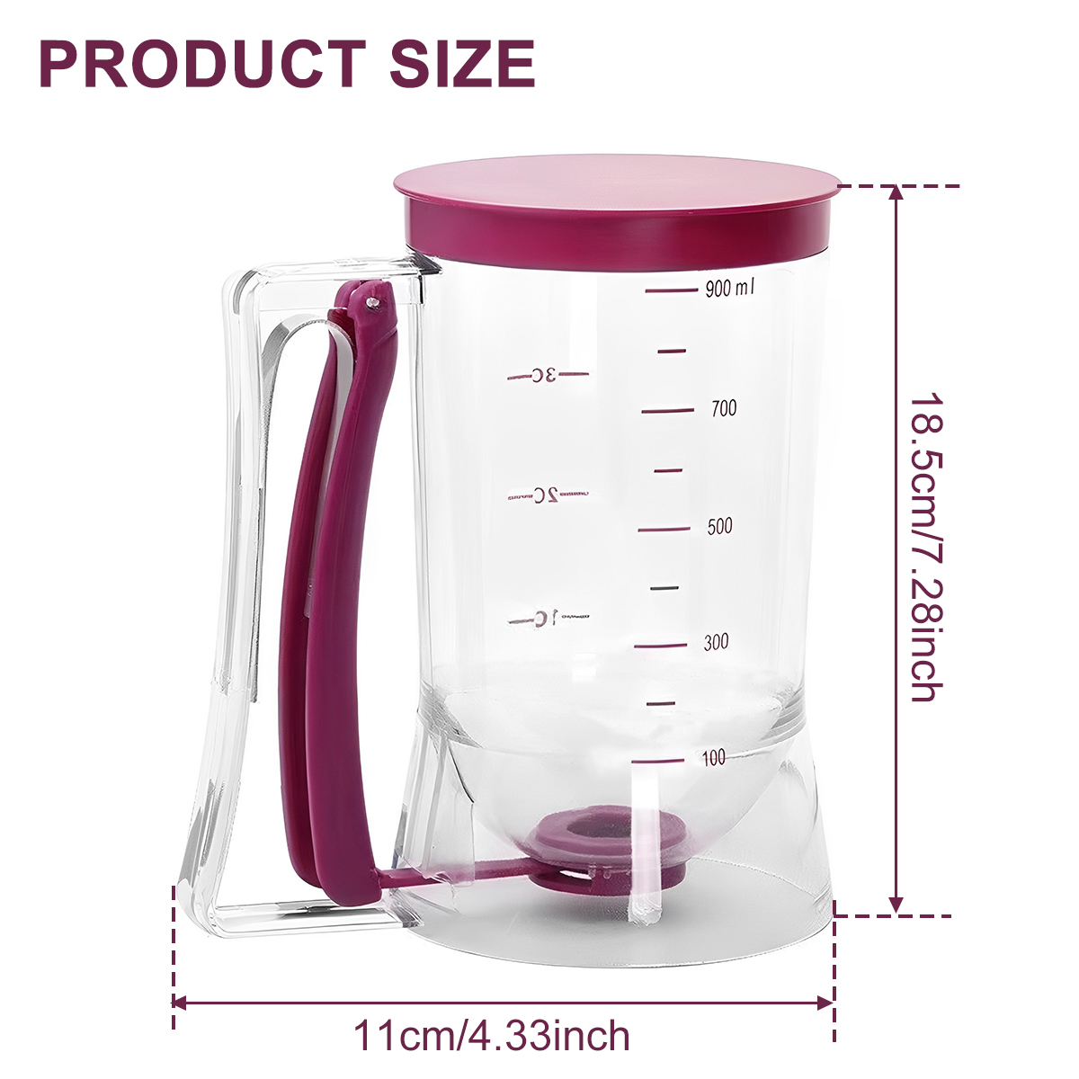 900ml Batter Dispenser Kitchen - Kitchen.Baking Labels avis et prix