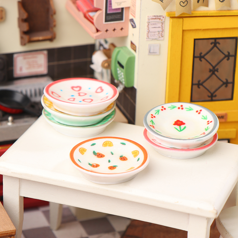 5Pcs 1/12 Dollhouse Mini Plate - Kitchen Baking Storage avis et prix