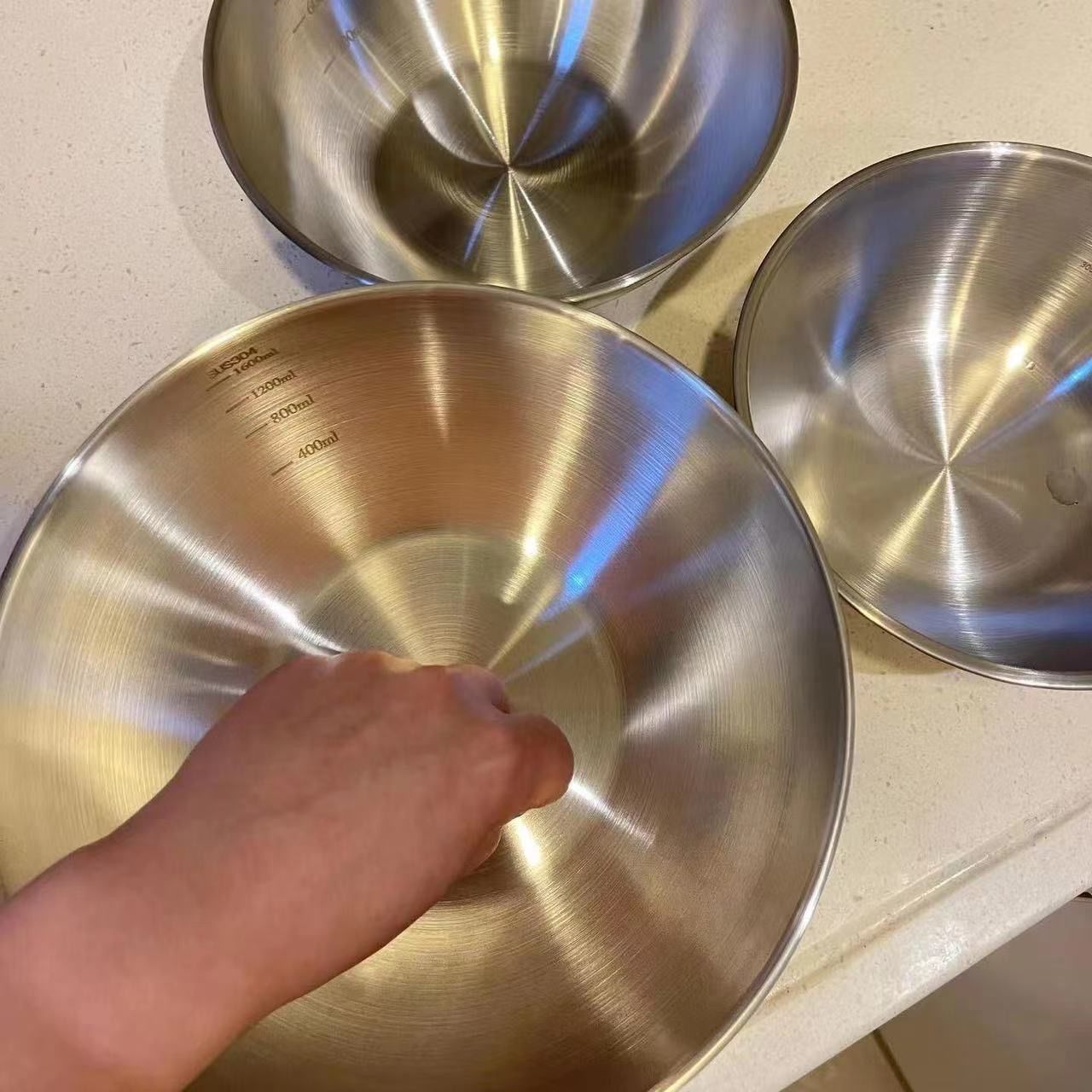 1-3 Stainless Steel Bowl Set w - Kitchen Baking Essentials avis et prix