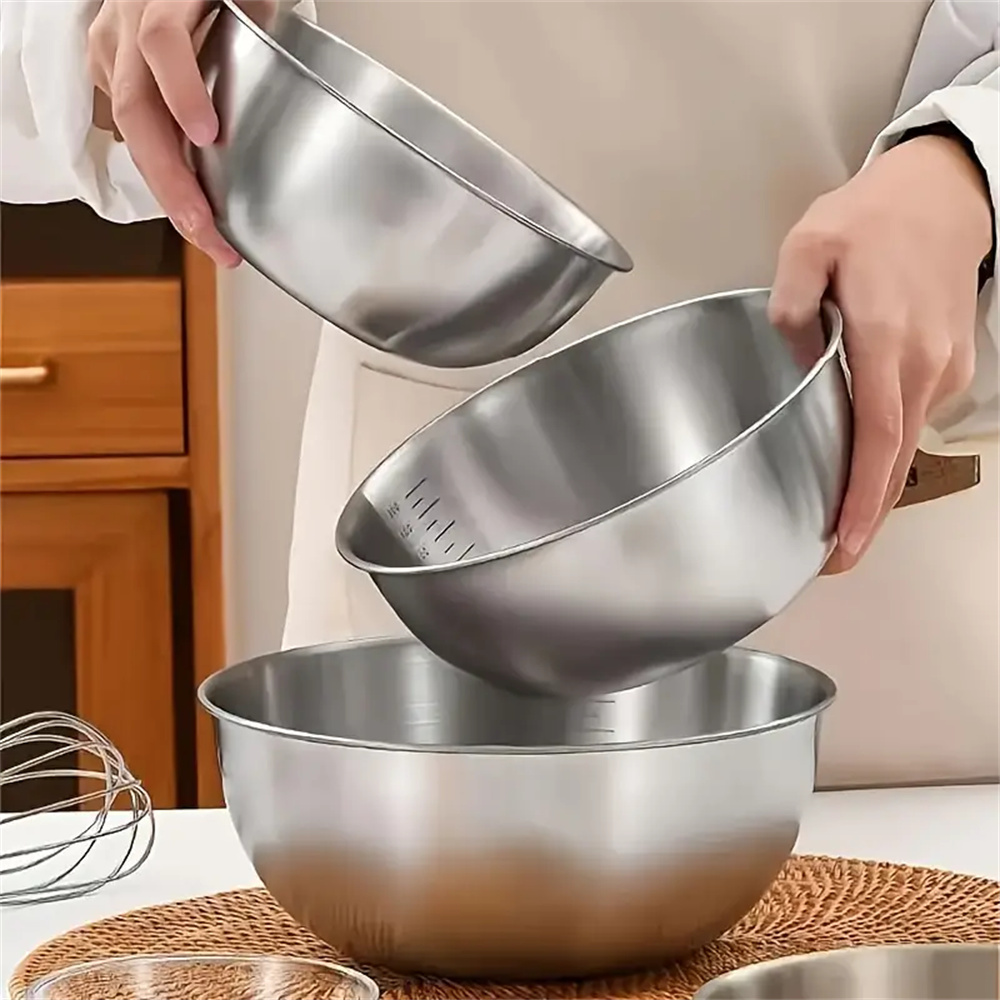 1-3 Stainless Steel Bowl Set w - Kitchen Baking Essentials avis et prix