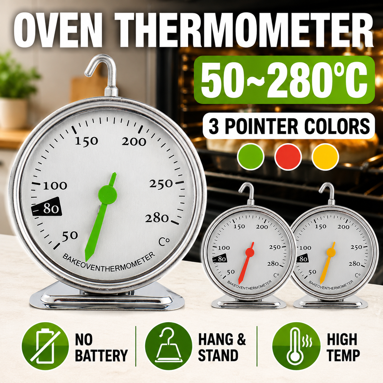 Analog Oven Thermometer 50-280 - Oven Thermometer Analog avis et prix