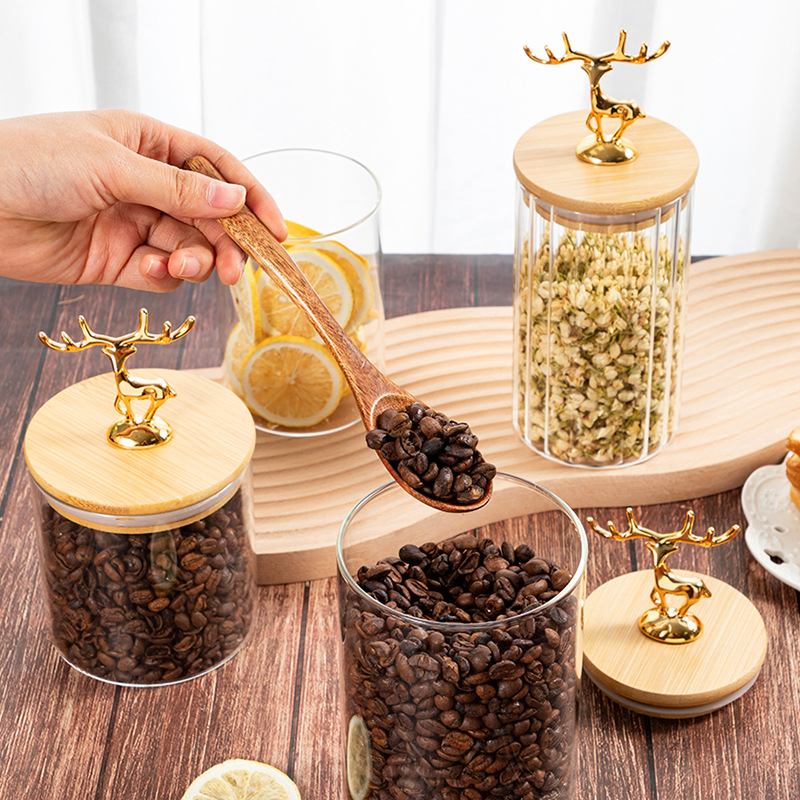 Nordic Golden Elk Storage Jar  - Kitchen Bank avis et prix