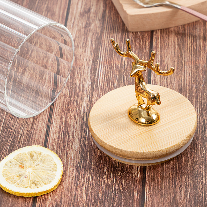 Nordic Golden Elk Storage Jar  - Kitchen Bank avis et prix
