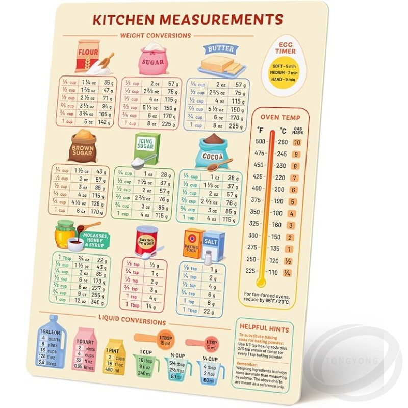 Kitchen Conversion Chart Magne - Kitchen Baking Conversion Chart avis et prix