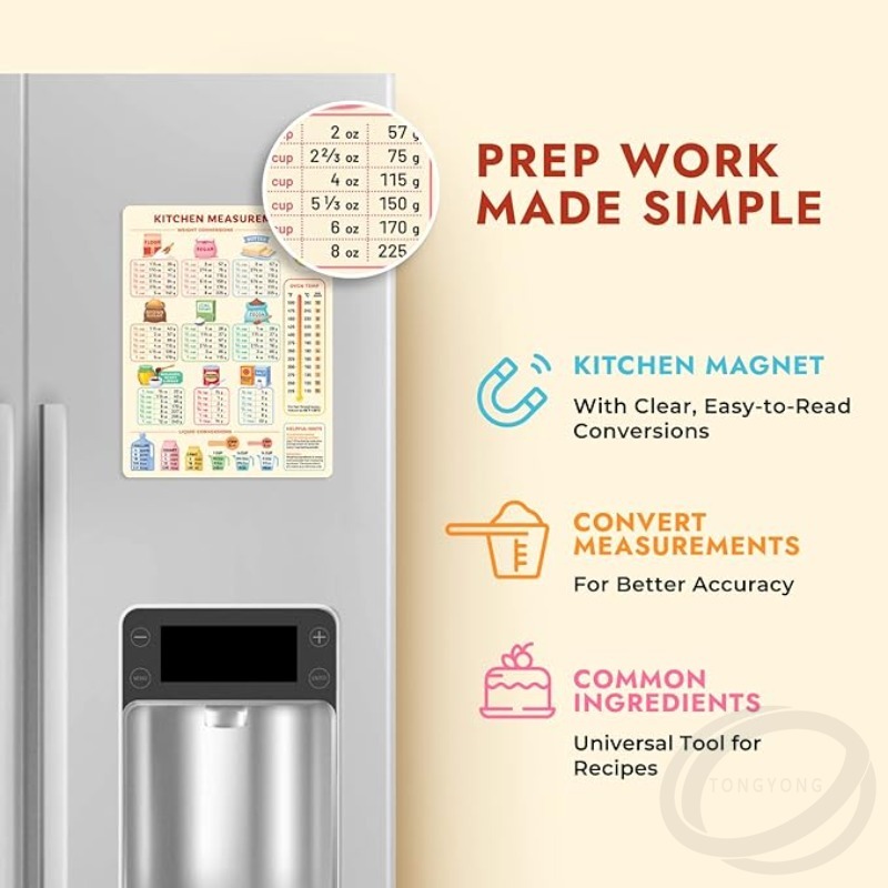 Kitchen Conversion Chart Magne - Kitchen Baking Conversion Chart avis et prix