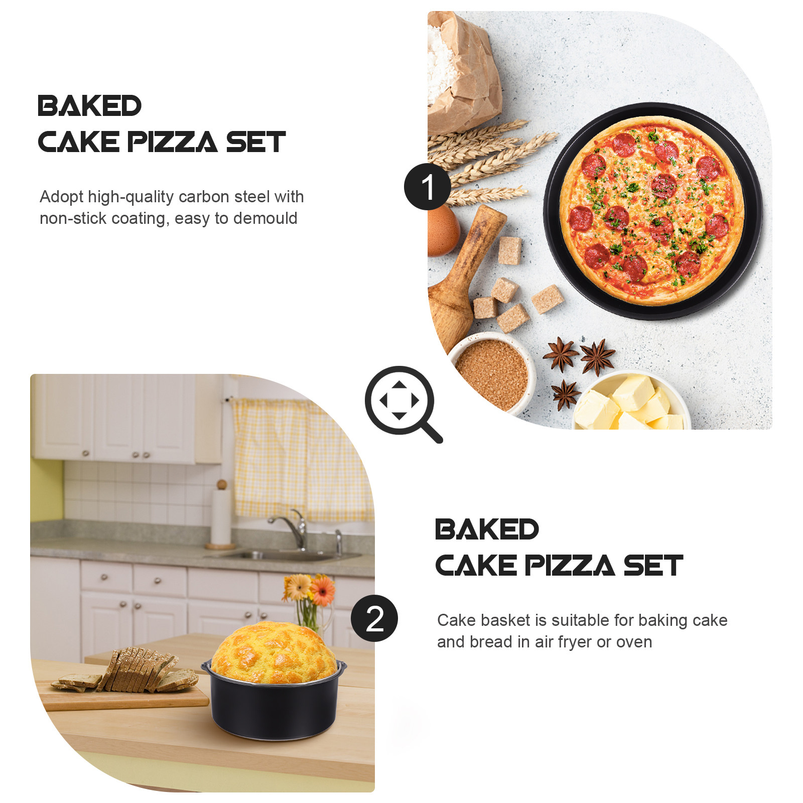 1Set 7Inch Air Fryer Cake Bask - Kitchen Baking Pan avis et prix