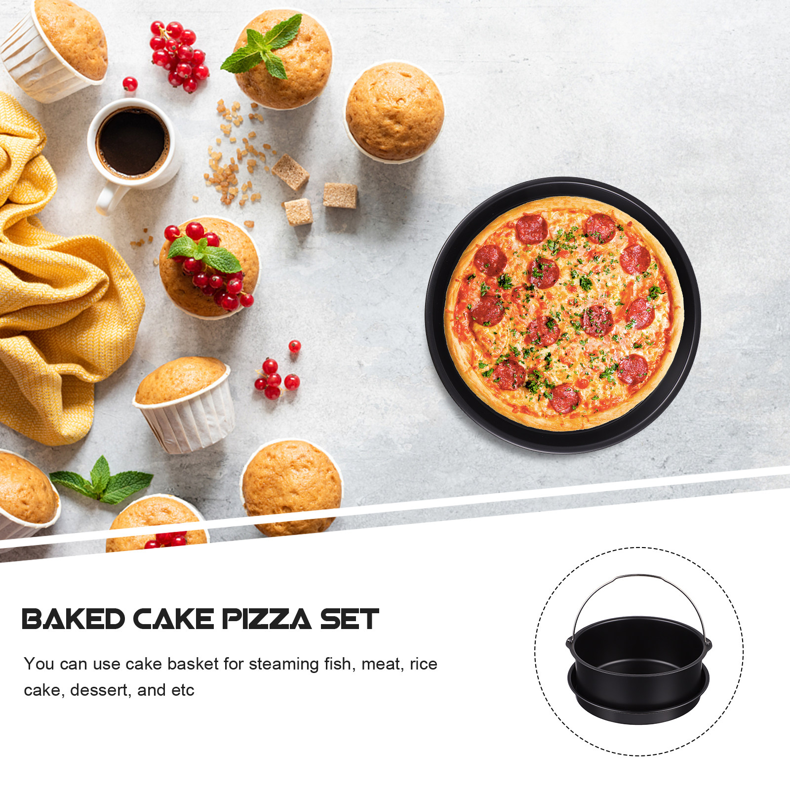 1Set 7Inch Air Fryer Cake Bask - Kitchen Baking Pan avis et prix