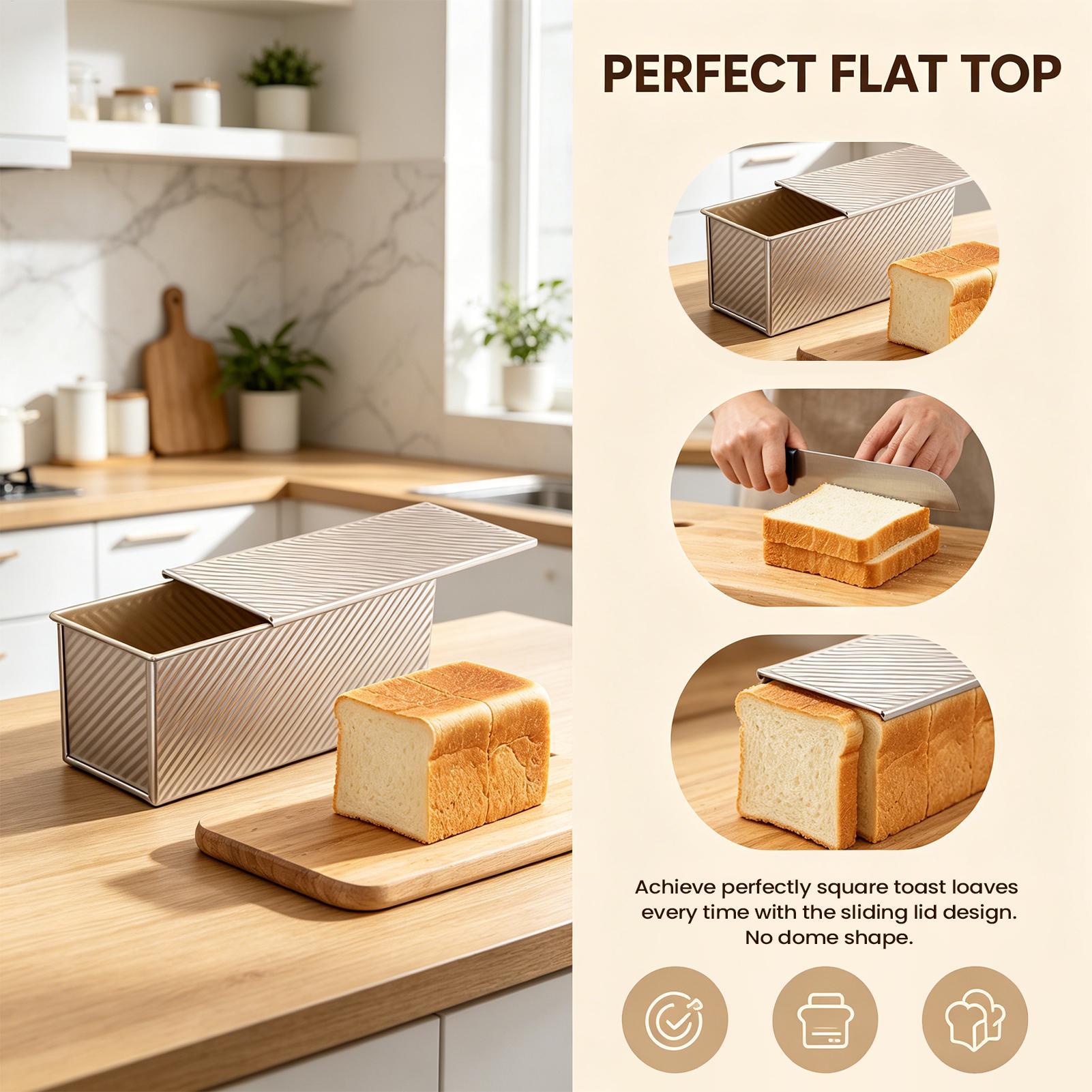 Loaf Pan With Lid Corrugated C - Kitchen Baking Pan avis et prix