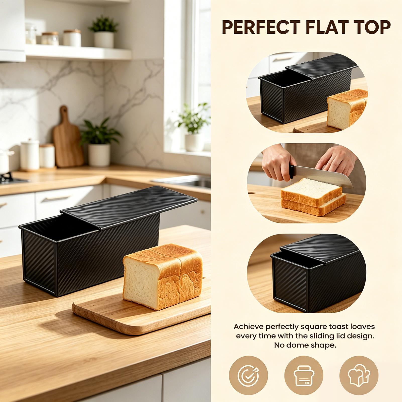 Loaf Pan With Lid Corrugated C - Kitchen Baking Pan avis et prix