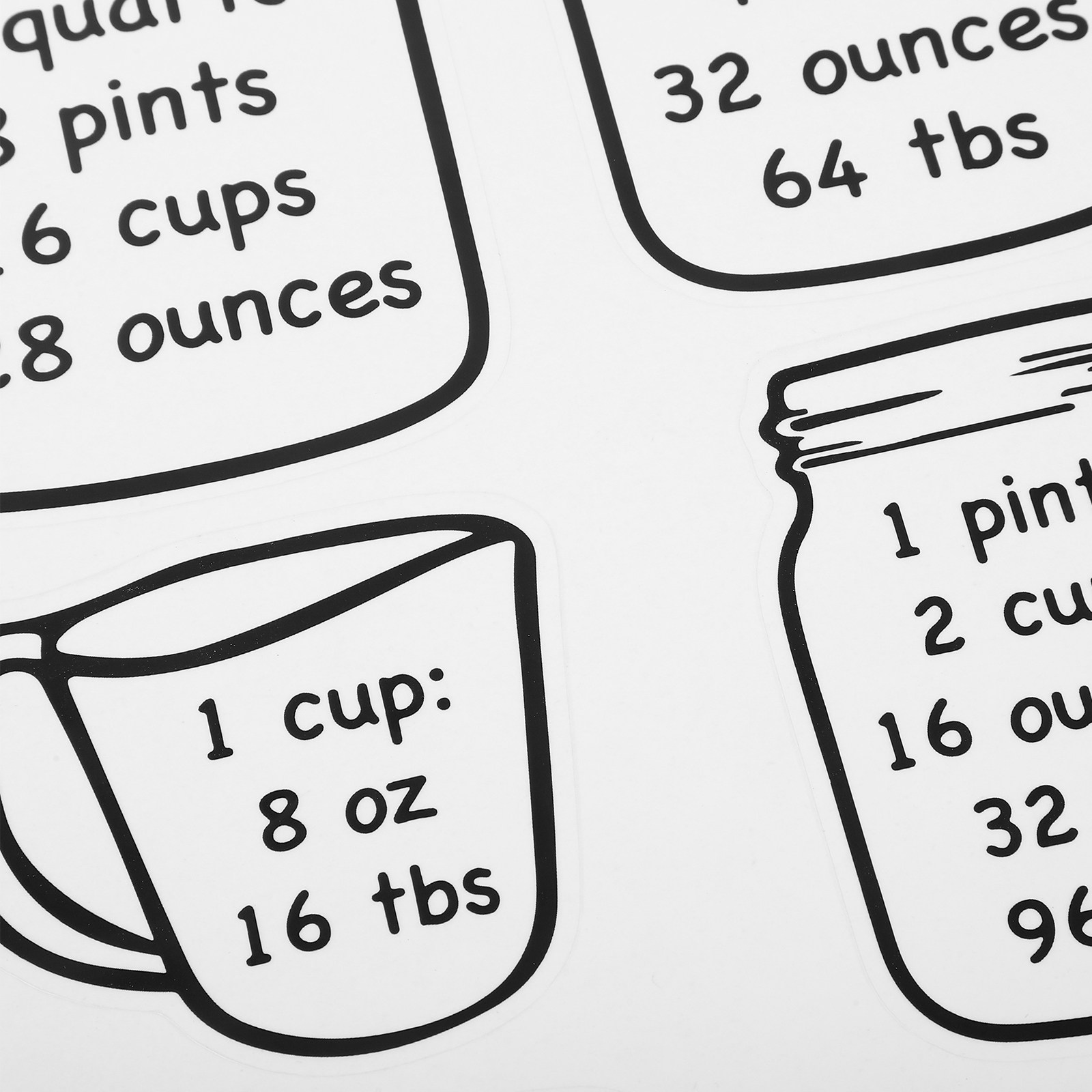2Pcs Kitchen Conversion Chart  - Kitchen Baking Conversion Chart avis et prix