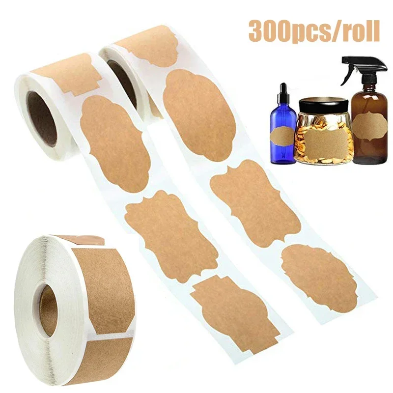 300Pcs Kraft Sticker Handwritt - Kitchen.Baking Labels avis et prix
