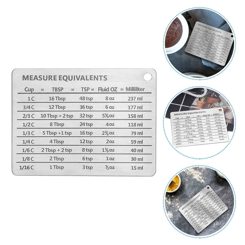 Stainless Steel Baking Chart R - Kitchen Baking Conversion Chart avis et prix