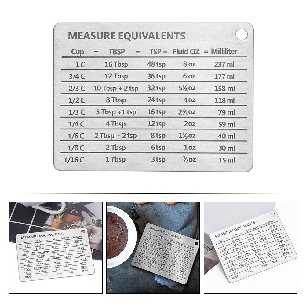 Stainless Steel Baking Chart R - Kitchen Baking Conversion Chart avis et prix