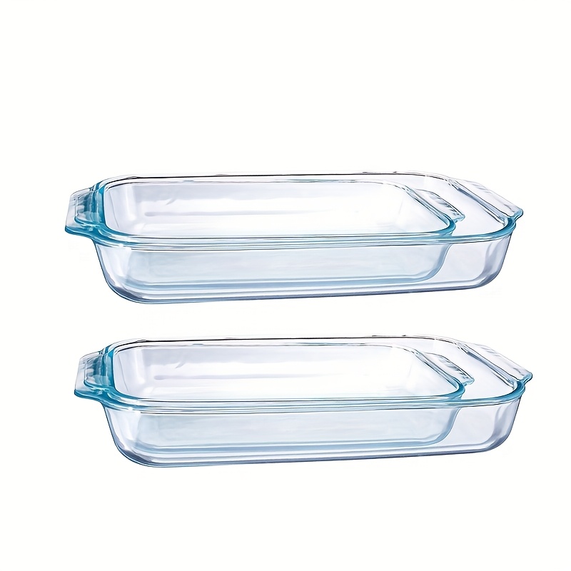 Set of 4 Rectangular Glass Bak - Kitchen Glass Baking Set avis et prix
