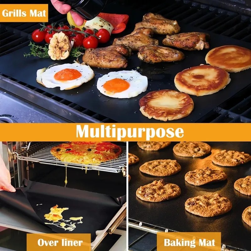 5 pcs Teflon Grilling Mat Non  - Super Kitchen Baking Mat avis et prix