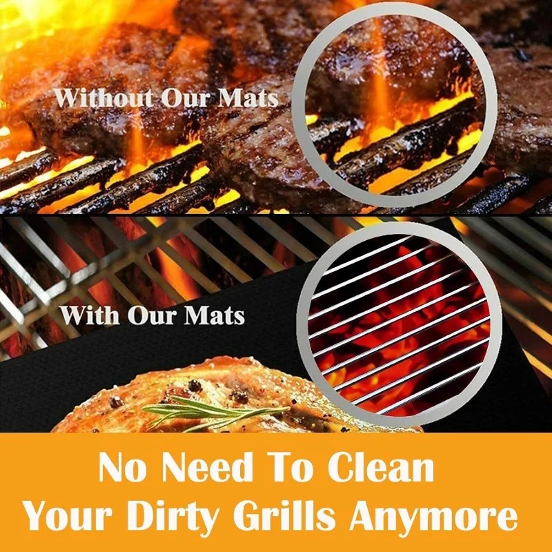 5 pcs Teflon Grilling Mat Non  - Super Kitchen Baking Mat avis et prix
