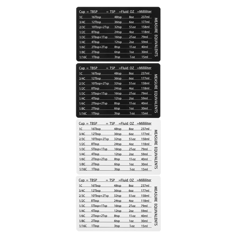 4pcs Measuring Cup Spoon Acces - Kitchen Baking Conversion Chart avis et prix
