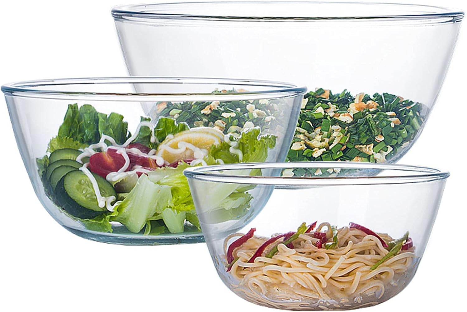 Glass Mixing Bowl Set of 3 for - Kitchen Glass Baking Set avis et prix