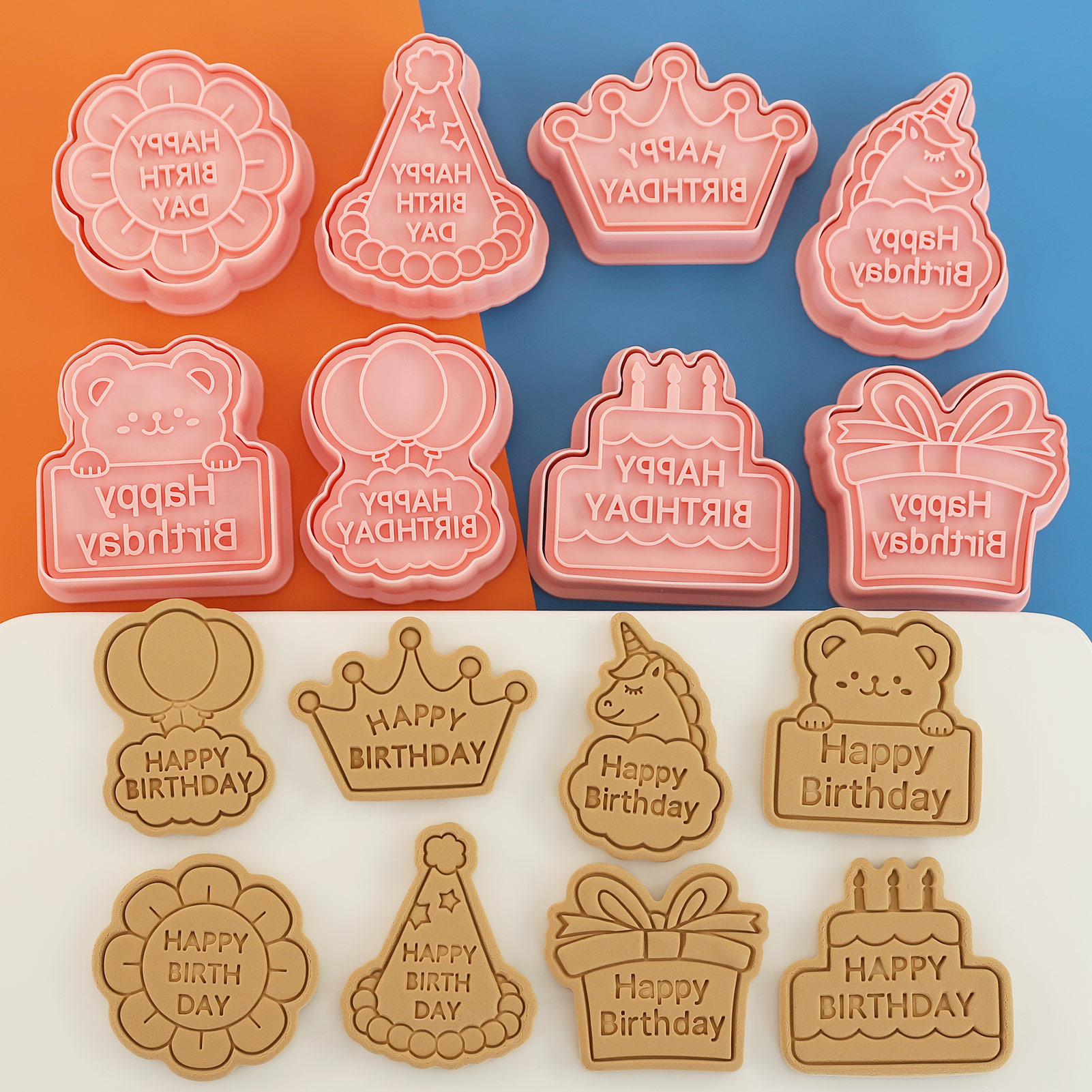 8pcs Happy Birthday Cookie Cut - Kitchen And Baking Tools avis et prix