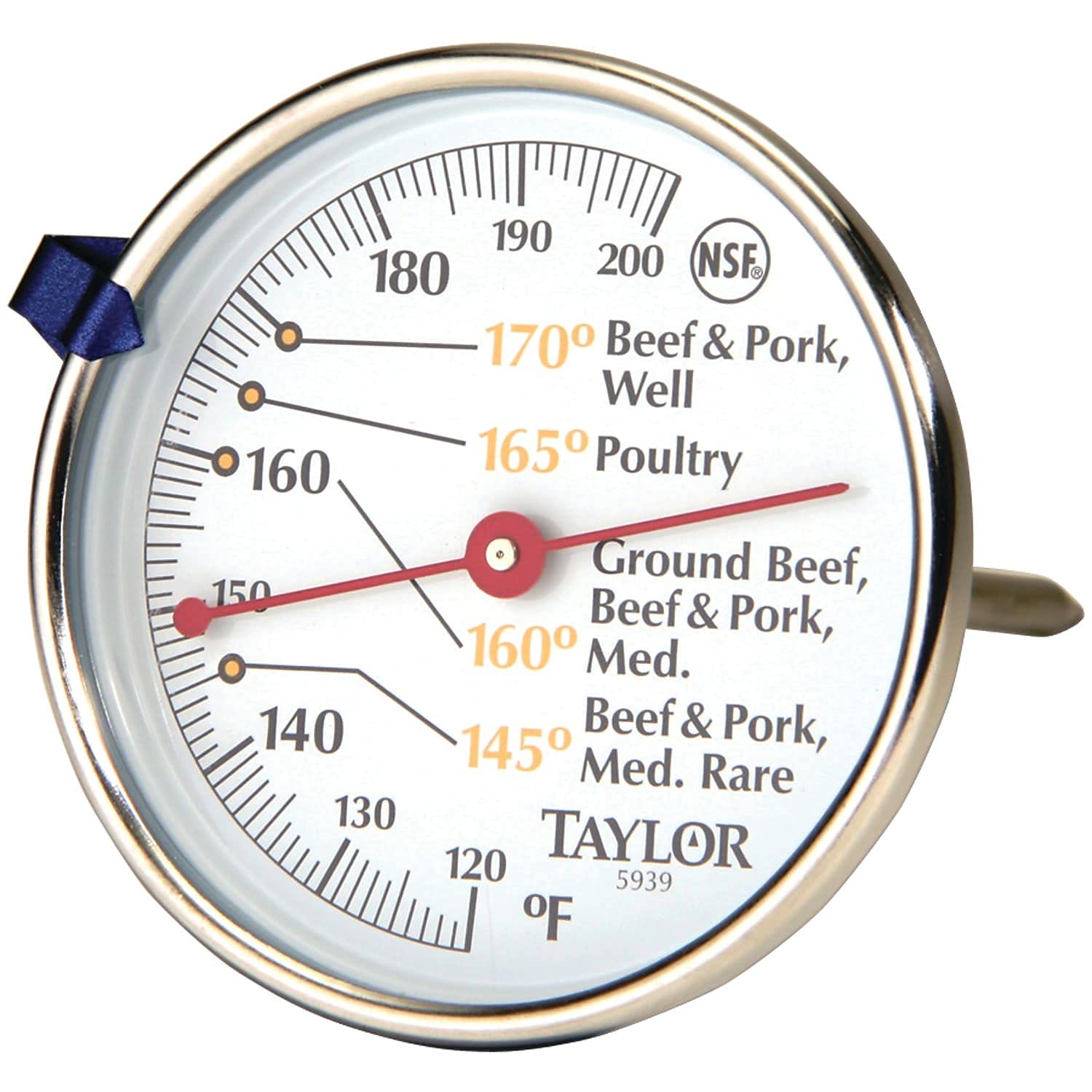 Compact Stainless Steel Meat T - Oven Thermometer Analog avis et prix