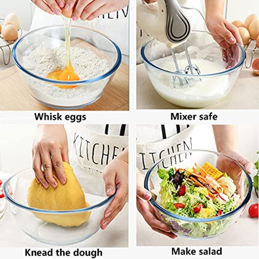 Glass Mixing Bowl Set for Baki - Kitchen Glass Baking Set avis et prix