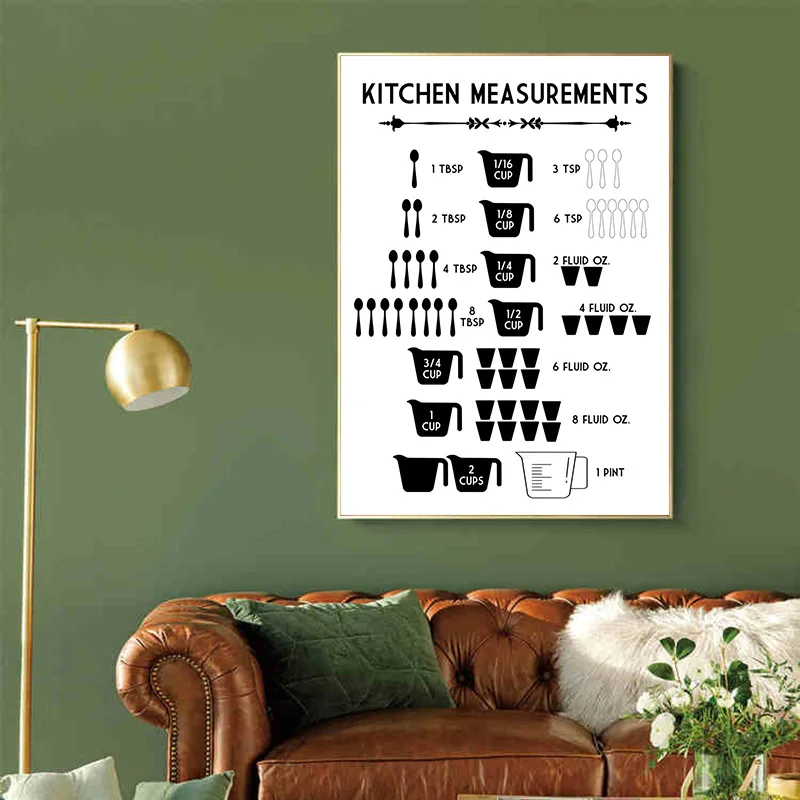 Minimalist Food Kitchen Measur - Kitchen Baking Conversion Chart avis et prix