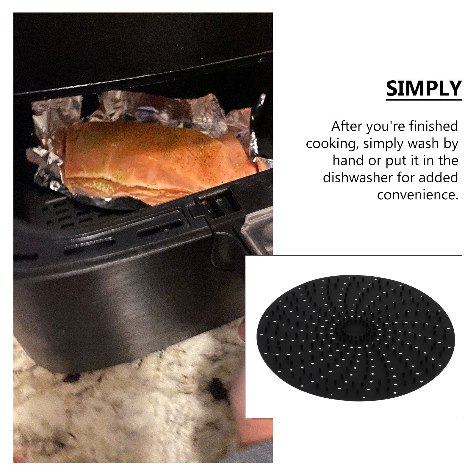 1Pcs Air Fryer Mat Silicone Re - Kitchen Baking Mat avis et prix