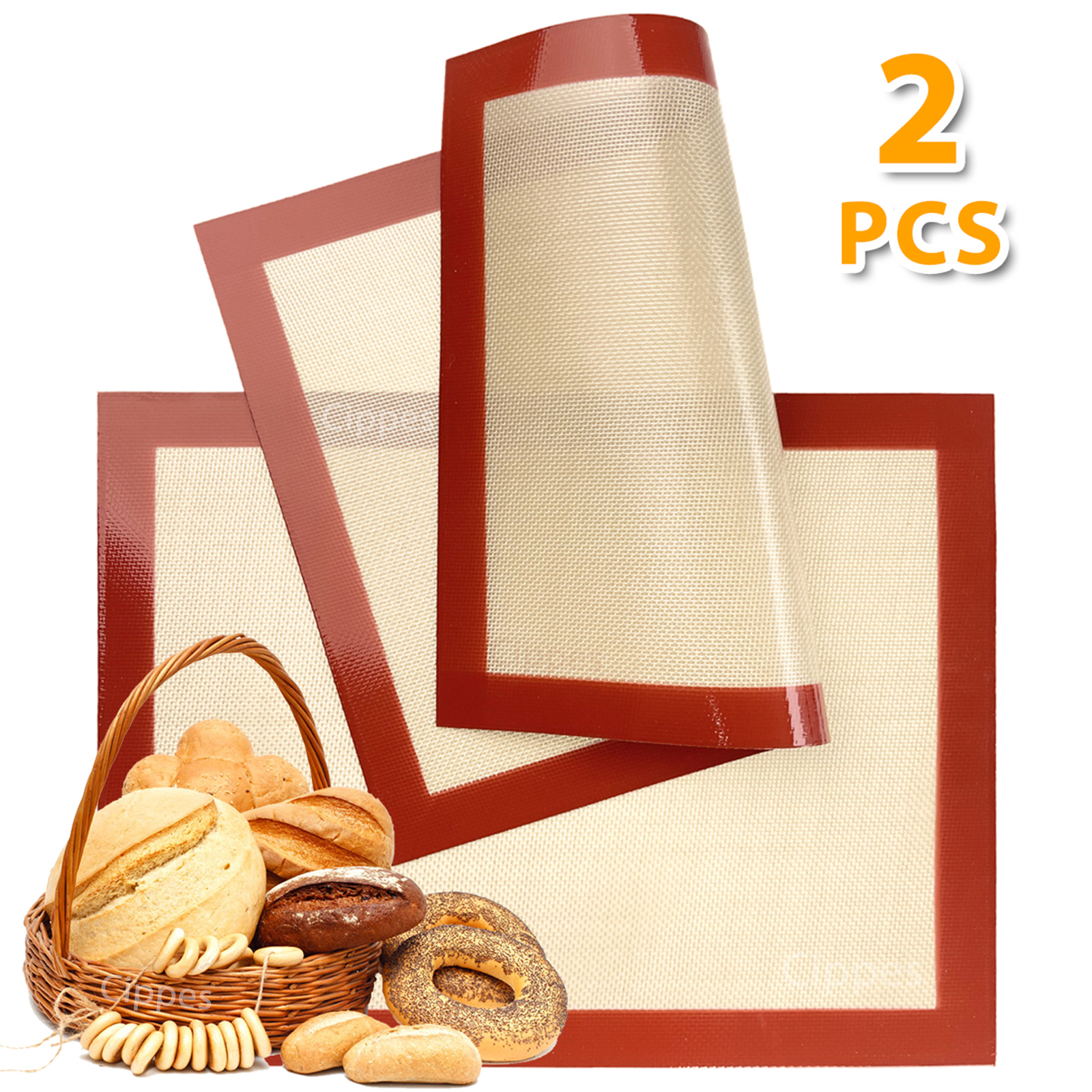2PCS Silicone Baking Mats for  - Super Kitchen Baking Mat avis et prix