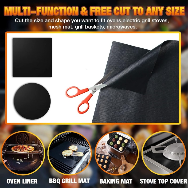 2/1PC Non-stick BBQ Grill Mat  - Super Kitchen Baking Mat avis et prix