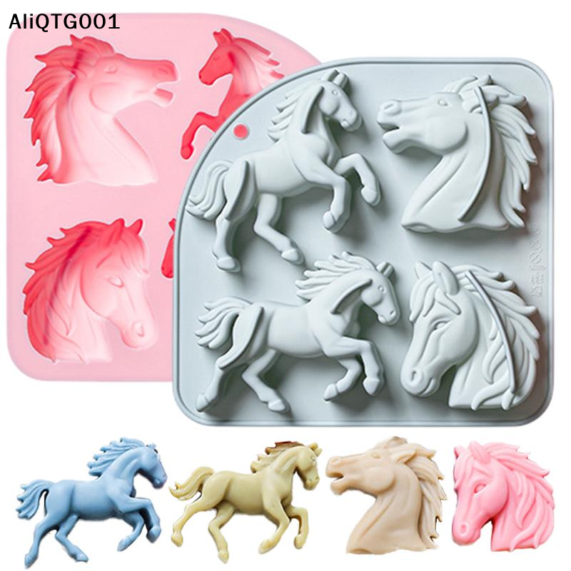 4-Cavity 3D Horse Silicone Mol - Kitchen And Baking Tools avis et prix