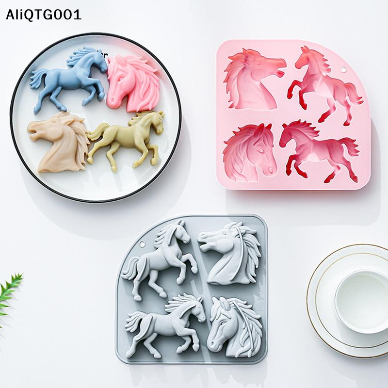 4-Cavity 3D Horse Silicone Mol - Kitchen And Baking Tools avis et prix