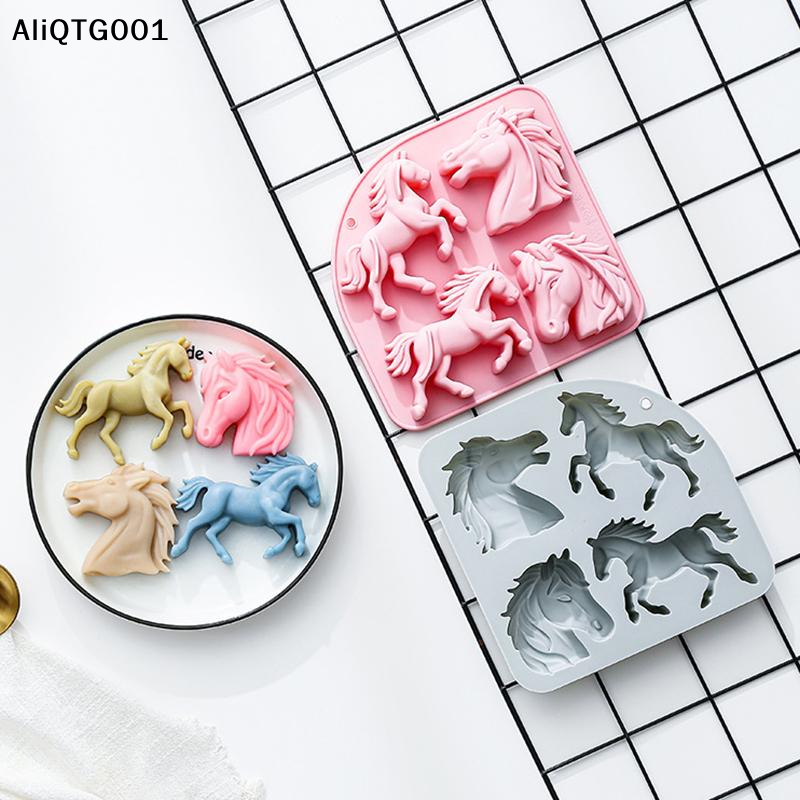 4-Cavity 3D Horse Silicone Mol - Kitchen And Baking Tools avis et prix