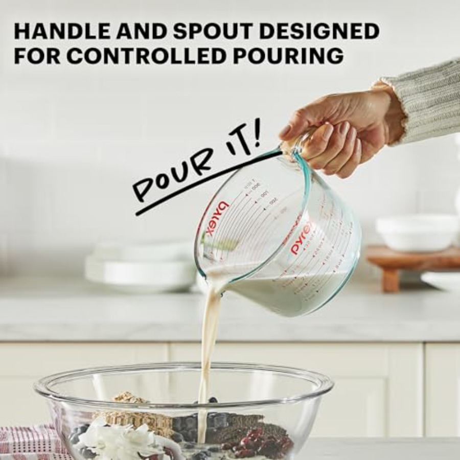 Essentials 3-Pack Glass Measur - Kitchen Glass Baking Set avis et prix