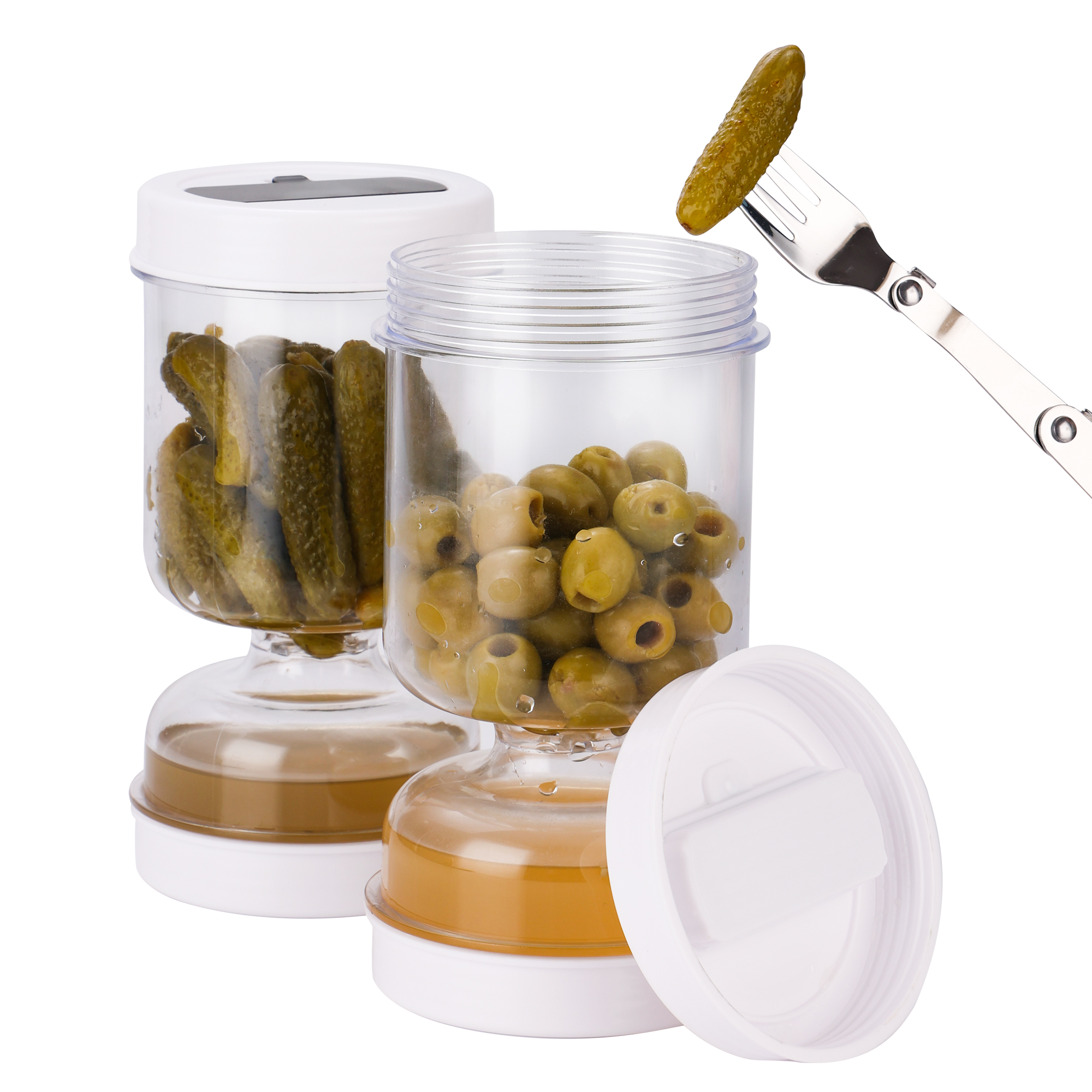 Olive and Pickle Strainer Jar, - Kitchen Bank avis et prix