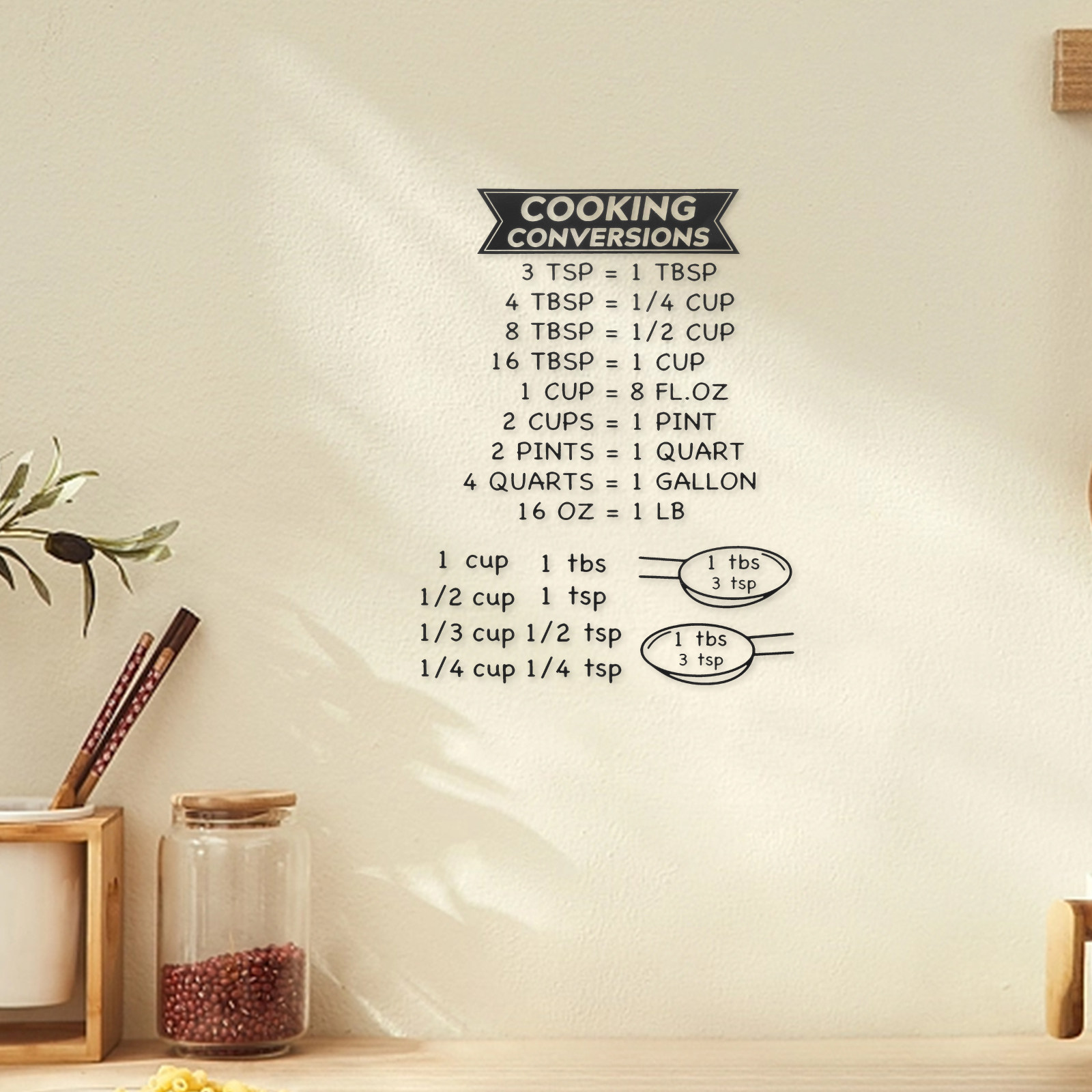 2Pcs Kitchen Conversion Chart  - Kitchen Baking Conversion Chart avis et prix