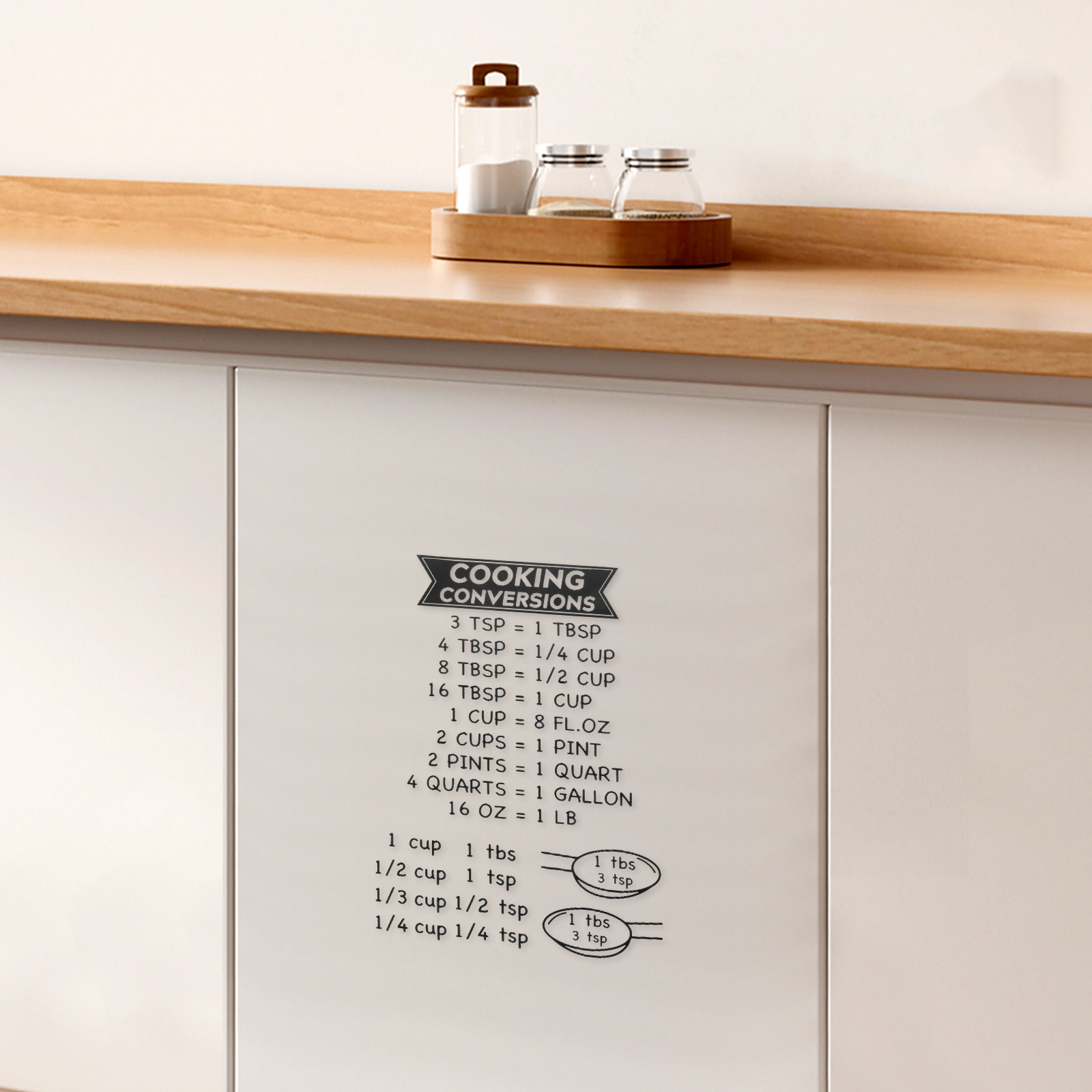 2Pcs Kitchen Conversion Chart  - Kitchen Baking Conversion Chart avis et prix