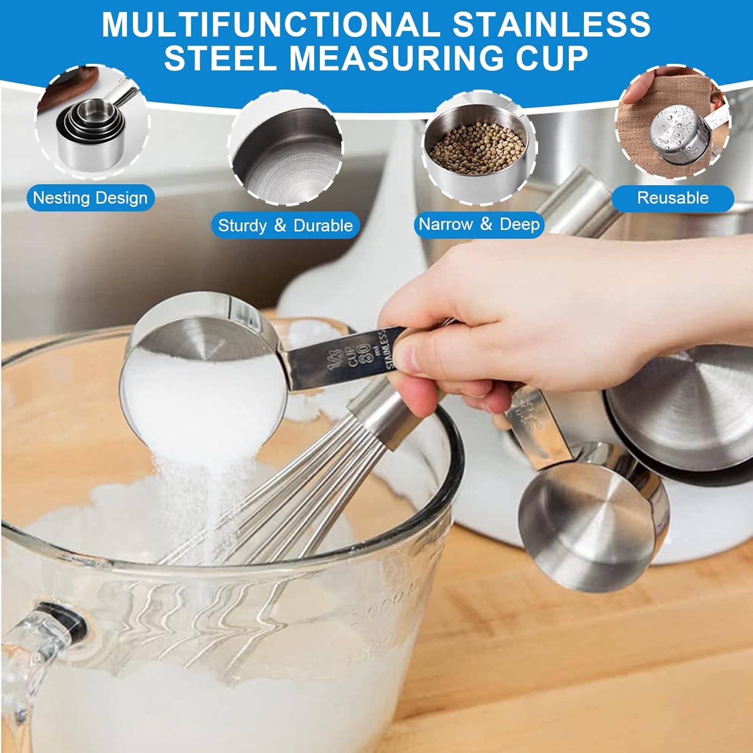 21-Piece Measuring Cups and Sp - Kitchen Glass Baking Set avis et prix